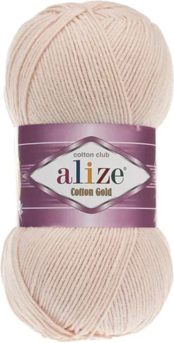Miniatura 18 de 55% algodón 45% acrílico Alize Cotton Gold Yarn 1 madeja/bola 3.53 oz 360 yardas (1-crema)