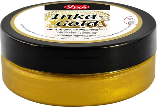Miniatura 21 de Viva Decor Inka Gold Gilding Wax 2.3 oz (Oro) - Pasta de Pulido Metálica a Base de Cera de Fácil Aplicación. Brillo Metálico de Secado Rápido, Dorado