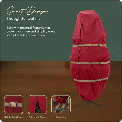 Miniatura 4 de Covermates Keepsakes - Bolsa vertical de almacenamiento para árbol de Navidad, árboles resistentes para cubiertas de clósets, poliéster 300D