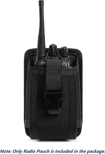 Miniatura 7 de TACNEX Funda de radio universal de dos vías, soporte de radio, bolsa para walkie talkies, funda táctica de nailon con correa Molle, clip de cinturón