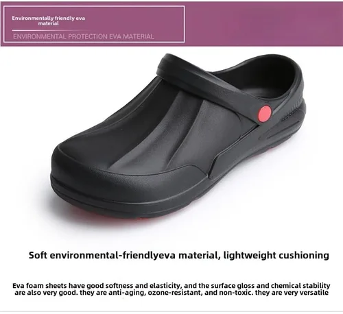 Miniatura 5 de Zapatos de chef para hombre, antideslizantes, resistentes al aceite, impermeables, zapatos de trabajo de seguridad, cómodos zapatos de enfermería