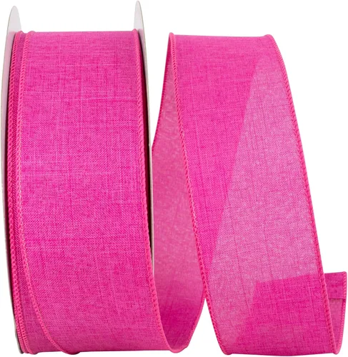 Miniatura 36 de Cinta Reliant Ribbon 92573W-031-09K para borde con alambre Everyday Linen Value, 1-1/2 pulgadas x 50 yardas, color negro