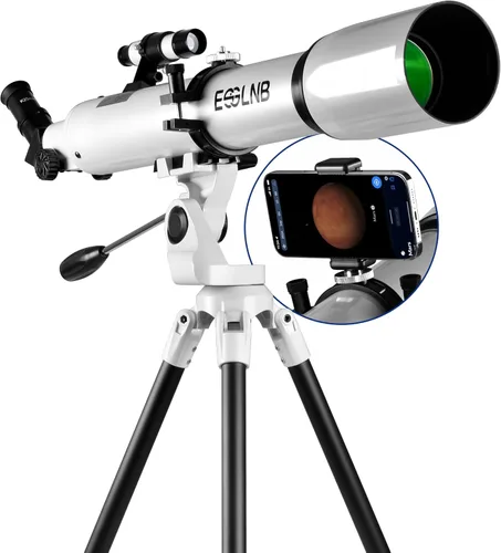 Miniatura 10 de ESSLNB - Telescopio para adultos, telescopio refractor de apertura de 70 mm (15X-180X) para principiantes de astronomía, telescopio portátil