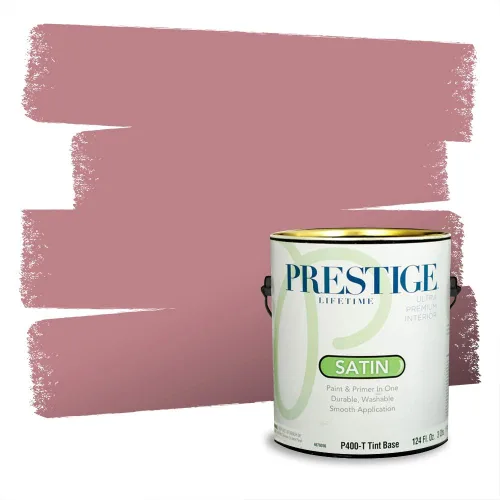 Miniatura 562 de Prestige Paints Pintura exterior e imprimación en uno, 1 galón, plano, coincidencia comparable de Valspar* Amber Rose*