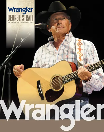 Miniatura 4 de Wrangler George Strait - Camisa tejida de manga larga con botones de un bolsillo para hombre, Rojo