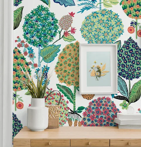 Miniatura 4 de NextWall Blooming Bulbs - Papel tapiz floral para despegar y pegar (Summer Spritz)