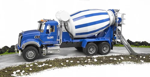 Miniatura 8 de Camión Mack mezclador de cemento y granito marca Bruder