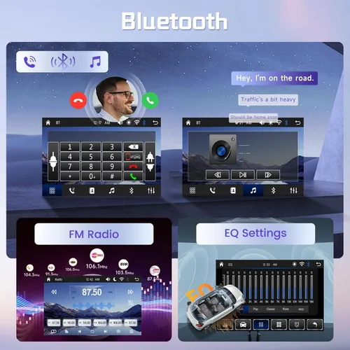 Miniatura 4 de Reproductor Multimedia MP5 Estéreo para Automóvil Single DIN de 7 Pulgadas con Carplay Inalámbrico Android Auto, Radio de Coche de 1 DIN