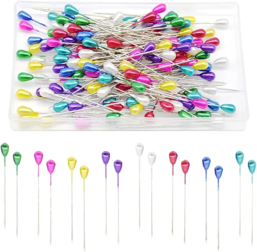 Miniatura 7 de 150 alfileres rectos de perlas de lágrima para ramos, ramilletes, arreglos florales y fabricación de joyas