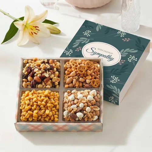 Miniatura 2 de Broadway Basketeers Cesta de regalo de nueces de simpatía, surtido de cajas de nueces gourmet para hombres y mujeres, bandeja de regalo