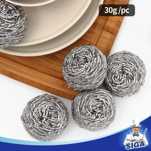 Miniatura 3 de MR.SIGA Estropajo de acero inoxidable, paquete de 6, 1.06 oz