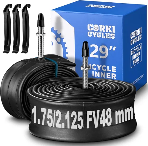 Miniatura 9 de Corki Tubo de neumático de bicicleta de 29 pulgadas 29 x 1.75 1.95 2.0 2.1 2.125 2.2 2.25 2.3 2.35 2.4 válvula Presta 1.890 in válvula Schrader