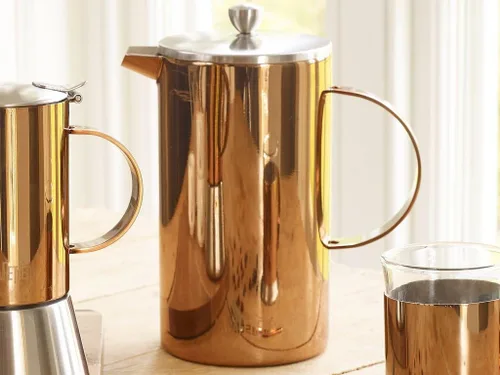 Miniatura 2 de La Cafetière Cafetería clásica de doble pared de 8 tazas, 1 L (1¾ pintas) - Acabado cobre