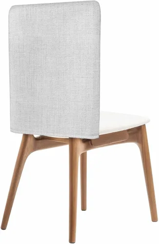 Miniatura 12 de Paquete de 4 fundas de lino beige para sillas de comedor, color liso puro, lavable, extraíble, fundas para sillas de respaldo, funda de respaldo