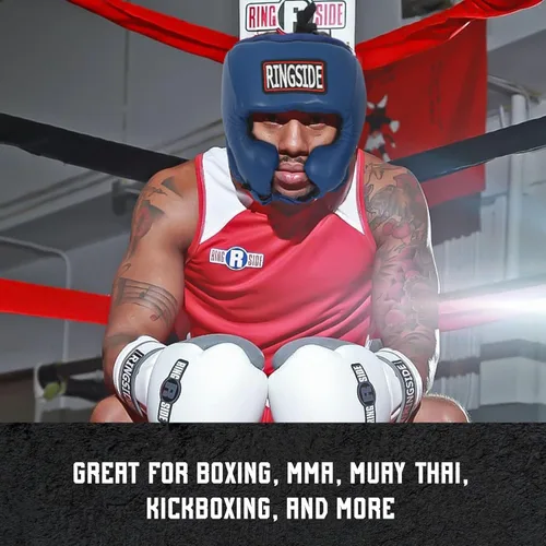 Miniatura 7 de Ringside, Muay Thai, MMA, casco con protección para enfrentamiento de boxeo con laterales Azul