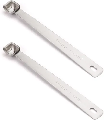 Miniatura 14 de 1 cucharadita de 1/4 (1/4 cucharadita, 1/12 cucharadas, 0.0 fl oz) Cuchara medidora de un solo tazón cuadrado, cucharas pequeñas individuales