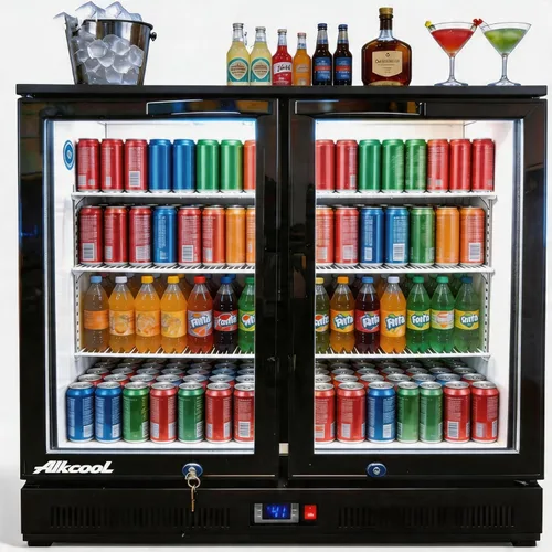 Enfriador de barra trasera para debajo de la encimera, refrigerador de bebidas de 7.5 pies cúbicos, refrigerador bajo encimera, 2 puertas de 36