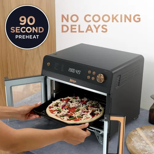 Miniatura 6 de Ninja Horno de freír de aire Premier de puerta francesa Funciones 10 en 1 Capacidad de 20.3 cuartos de galón Cesta de freidora de aire de 5