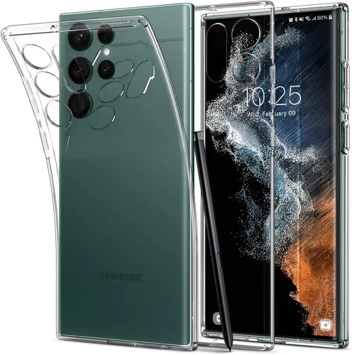 Spigen Cristal líquido diseñado para Galaxy S22 Ultra Case (2022) - Cristal transparente