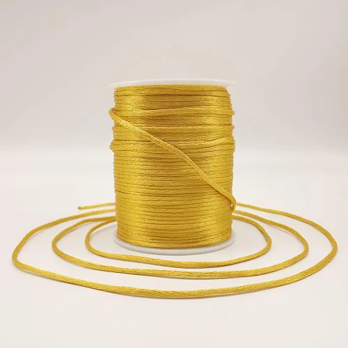 Miniatura 9 de 2 mm 330 Pies de Cordón de Nylon Satinado para Hacer Joyería, Pulseras, Collares, Hilo para Enhebrar, Rattail, Macramé, Kumihimo, Nudo Chino