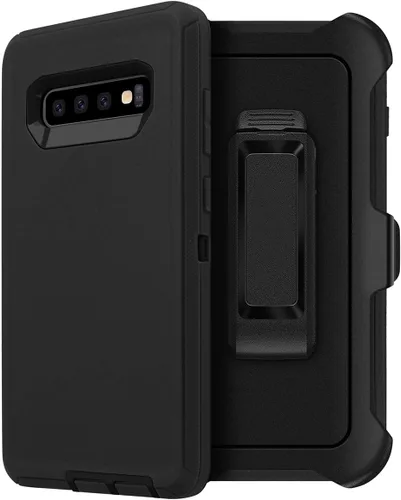 Miniatura 8 de AICase Funda para Galaxy S10 Plus, protección contra caídas, cuerpo completo, resistente, a prueba de golpes, caídas, polvo, capa protectora Negro