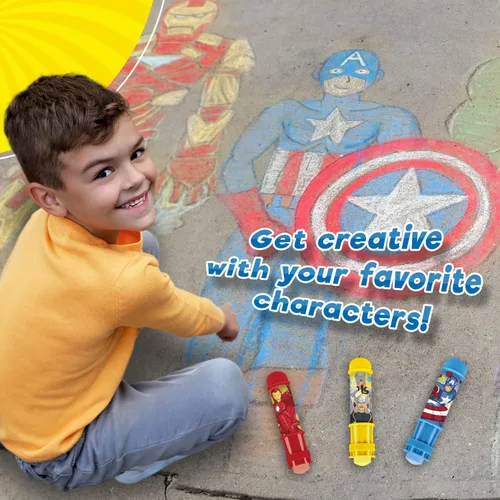 Miniatura 3 de JA-RU Marvel Avengers - Soporte para tiza jumbo (paquete de 1) – Tiza no tóxica para niños al aire libre – C-6904-1