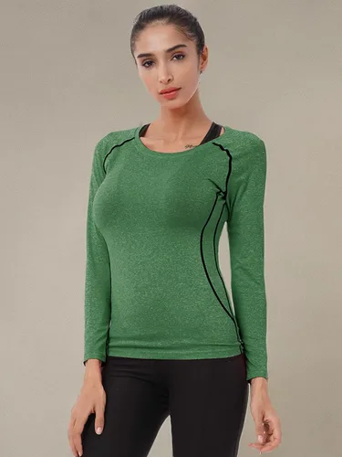Miniatura 35 de CADMUS Paquete de 1 o 3 camisetas de entrenamiento de manga larga para mujer, camiseta de compresión de ajuste seco para correr