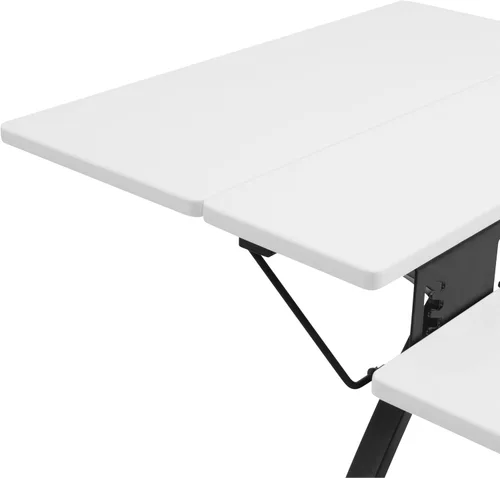 Miniatura 7 de Comet Plus - Mesa de costura y pasatiempos con estante lateral e inferior, también se puede utilizar como escritorio de computadora
