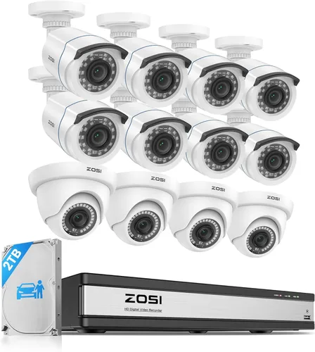 Miniatura 14 de ZOSI Sistema de cámara de seguridad para el hogar 3K 5MP Lite H.265+, DVR de vigilancia de 8 canales con detección de vehículos humanos AI y 4