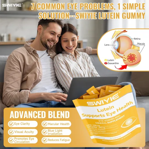 Miniatura 6 de Gomitas de Luteína – Suplemento de vitaminas y minerales para los ojos con 20 mg de luteína y 4 mg de zeaxantina – Gomitas vitamínicas para el apoyo