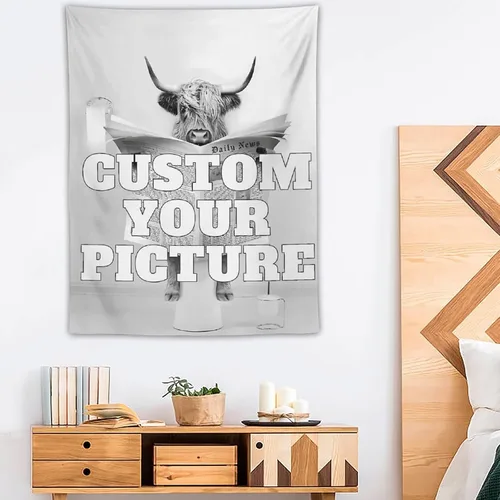 Miniatura 7 de AIUSAAMZ Tapiz personalizado para cargar imágenes personalizables, telón de fondo personalizado, crea tu propio tapiz para colgar en la pared