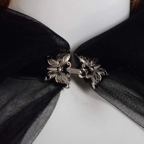 Miniatura 4 de Capa de tul con capucha para mujer, vestido de novia con cola larga