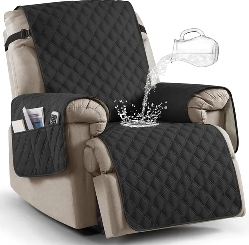 Miniatura 10 de Ruaozz Funda para Silla Reclinable 100% Impermeable Antideslizante de Tamaño Grande Funda Reclinable para Silla Reclinable Grande Funda de Asiento