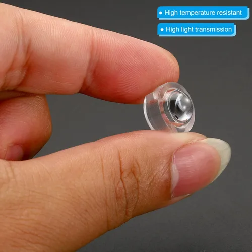 Miniatura 4 de PATIKIL Lente convexa LED de 0.512 in, 15 unidades de 15 grados de ángulo de haz de acrílico lente de condensador convexo óptico para lámparas LED