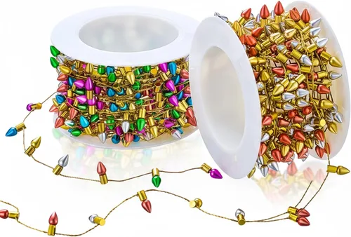 Miniatura 6 de Tuanse Guirnalda de luces falsas de 65.6 pies para decoración de casa, guirnalda de luces en miniatura, manualidades para muebles de casa