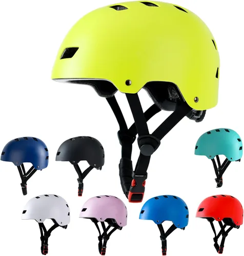 Miniatura 13 de Casco de bicicleta en 3 tallas para adolescentes, niños, jóvenes, adultos, Bavilk Casco de monopatín ajustable multideporte para bicicleta, Negro