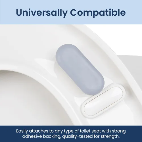 Miniatura 4 de Luxe Bidet Parachoques universales antideslizantes para asiento de inodoro con adhesivo fuerte de 4 piezas