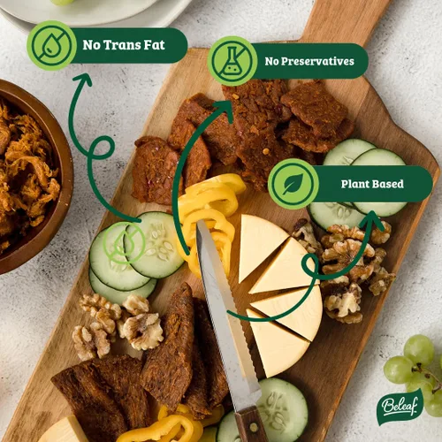 Miniatura 4 de BELEAF - Cecina a base de plantas de jalapeño Delicioso sustituto de carne Bajo en carbohidratos, sin OMG, sin lácteos, proteína vegetal