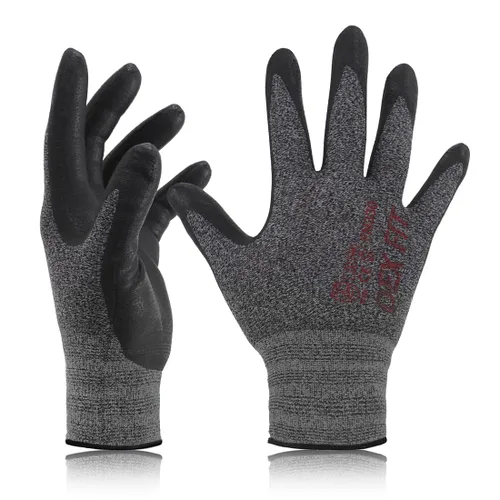 Miniatura 31 de DEX FIT FN330 - Guantes de trabajo de nitrilo, ajuste elástico 3D, agarre potente, táctil inteligente, recubierto de espuma resistente, fino