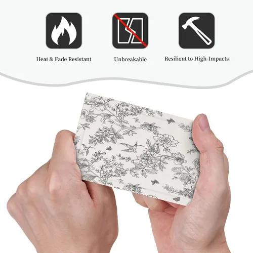 Miniatura 6 de Cubierta para interruptor de luz de 1 posición, diseño campestre de pájaros y flores en blanco y negro, sin dispositivo, placa de pared decorativa