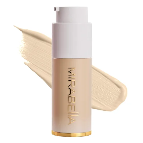 MIRABELLA - Base líquida Invencible para toda HD, productos faciales hidratantes para todo tipo de piel, maquillaje de base ligera de cobertura
