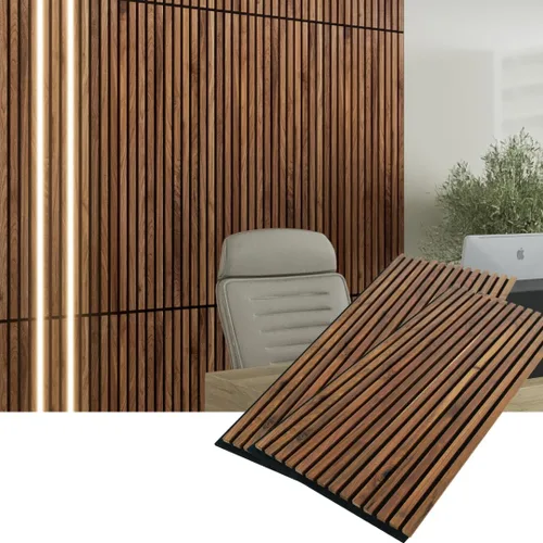 Miniatura 12 de Woody Walls Paneles de pared de listones de madera maciza, cada panel de pared de listones de madera está hecho de madera real, los paneles