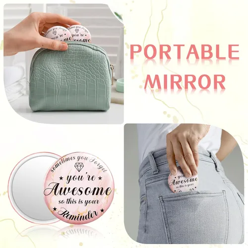 Miniatura 3 de Tradder 120 piezas de espejo compacto a granel para mujeres, regalo de belleza rosa, día de la madre, regalos inspiradores de agradecimiento