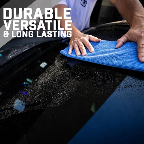 Miniatura 7 de Car Covers Paquete de 24 paños de limpieza de microfibra, color azul, reutilizables, lavables y ecológicos. (24)