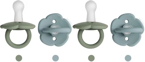 Miniatura 18 de Moonkie Juego de 2 chupetes Chupetes de bebé con diseño de una pieza con grandes agujeros de aire, silicona sin BPA, seguros para bebés de 0 a 6