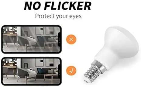 Miniatura 5 de KLED Bombilla LED, luz de inundación LED, BR16 R16 5W (equivalente a 50 W), 450 lúmenes, 6000 K (blanco frío), base de candelabro E12, iluminación