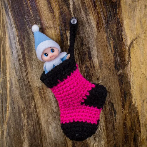Miniatura 8 de Muñeca de elfo bebé de Navidad en mono azul