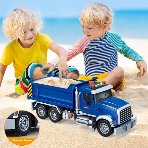 Miniatura 5 de SpringFlower Camión volquete grande de juguete para niños de 3, 4, 5, 6, 7 años, camión de juguete con sonido y luz, regalos de cumpleaños