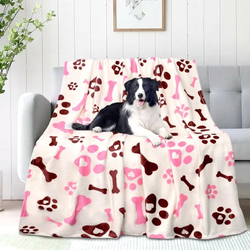 Miniatura 20 de Rezutan Mantas para Perros Grandes, Mantas de Franela para Perros y Gatos Lavables, Suave Manta para Mascotas y Funda para Jaula de Perro, Lindo