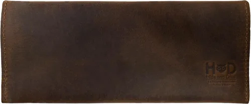 Miniatura 2 de Hide & Drink, Bolsa larga de utilidad hecha a mano de cuero de grano completo, elegante cartera para llevar y almacenar efectivo, monedas, tarjetas